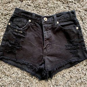 Black High Waisted Shorts